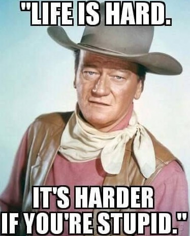 -LIFELS HARD IT'S HARDER IF YOU'RE STUPID.