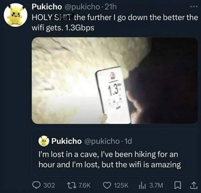 Pukicho HOLY the further I go down better wifi gets.