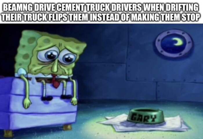 BEAMING DRIVE CEMENT TRUCK DRIVERS WHEN DRIFTING THEIR FLIPS THEM INSTEAD OF MAKING STOP GARY
