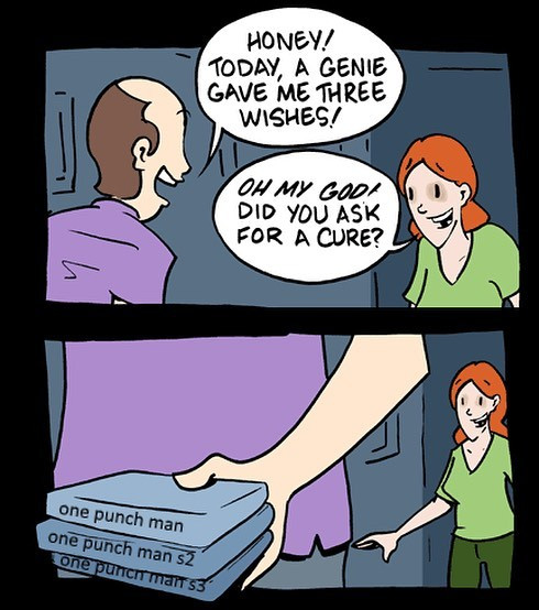 GENIE GAVE ME THREE WISHES! OH MY GOOP DID YOU ASK FOR CURE? one punch man 52 mart s3
