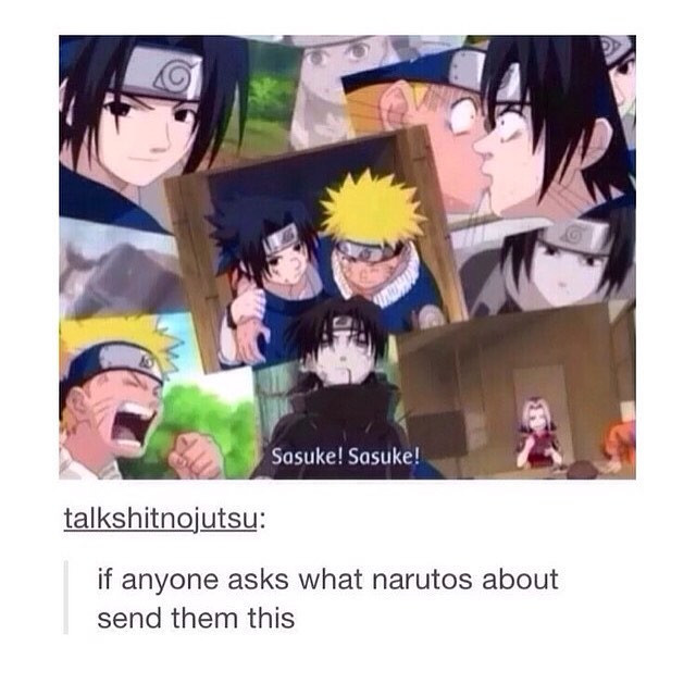 anyone asks what narutos about send them this