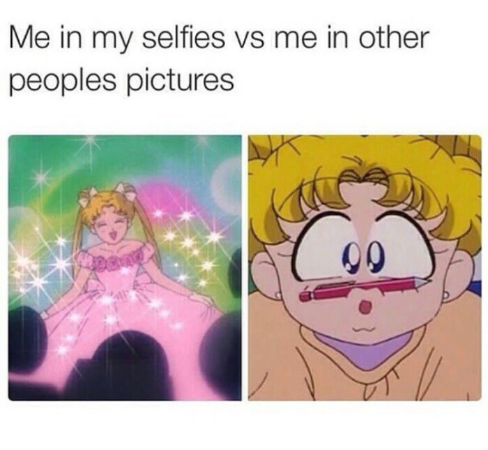 selfies vs me other peoples pictures