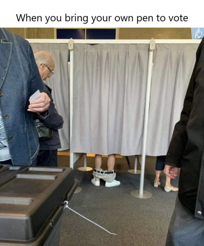 When you bring your own pen to vote