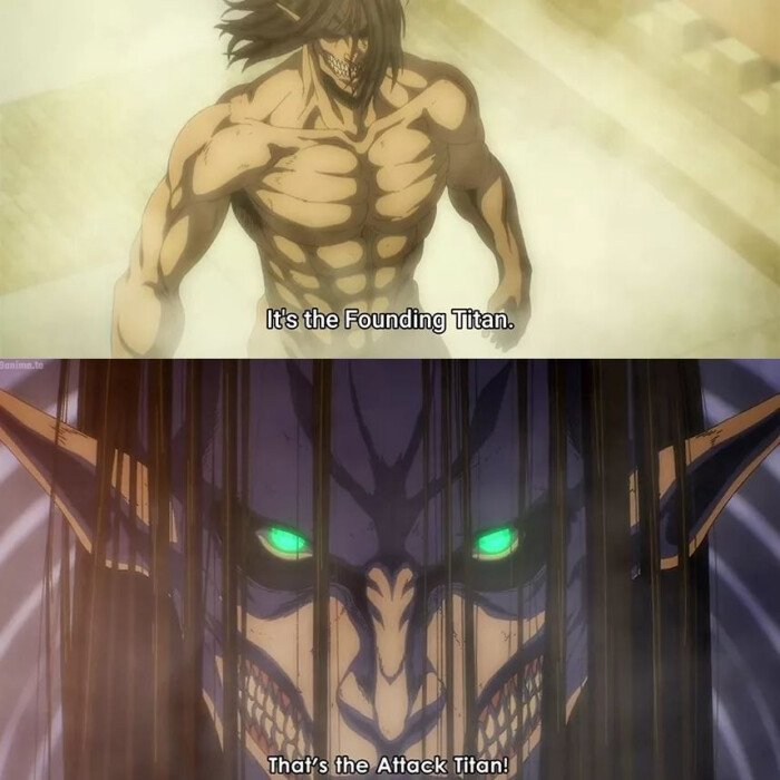 it's the Founding Titan. That's Attack Titan!