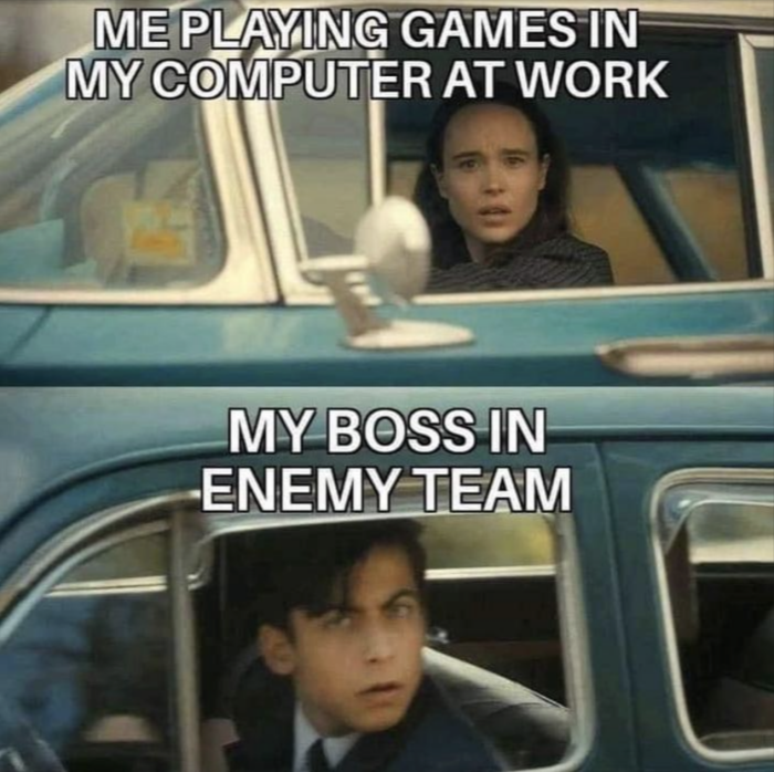 ME PLAYING GAMES IN MY COMPUTER AT WORK BOSS ENEMY TEAM
