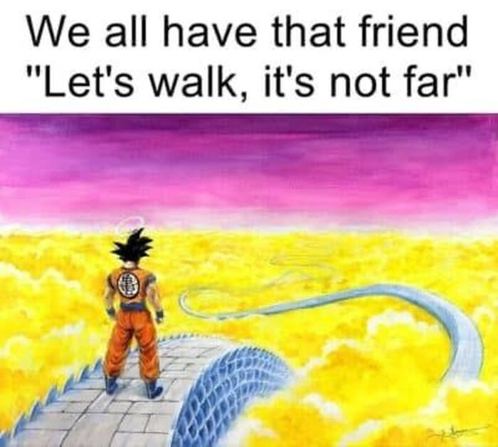 We all have that friend "Let's walk, it's not far"