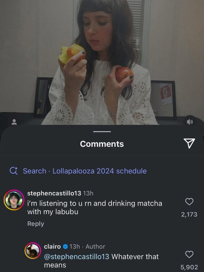 i'm listening to urn and drinking matcha with my labubu clairo Author Whatever that means