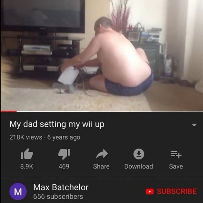 My dad setting my wit up