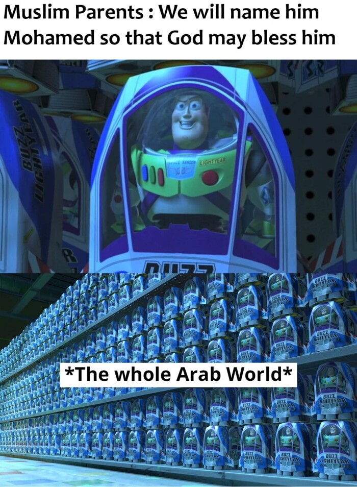 Muslim Parents : We will name him Mohamed so that God may bless LIGHTYELA *The whole Arab World*