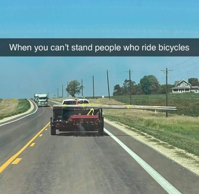 When you can't stand people who ride bicycles