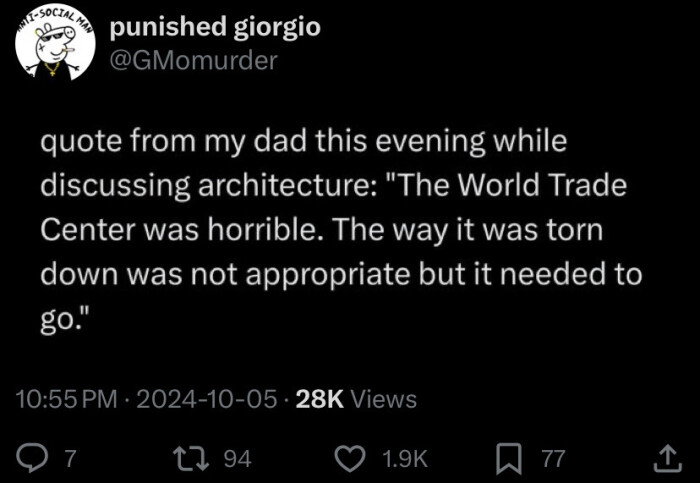 punished giorgio from my dad this evening while discussing architecture: