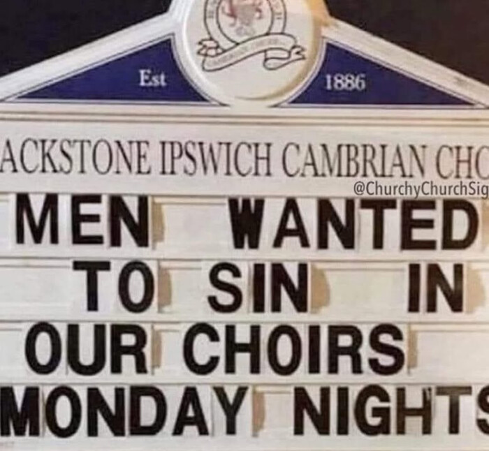 ACKSTONE IPSWICH CAMBRIAN CH MENT WANTED TO SIN IN OUR CHOIRS MONDAY NIGHT!