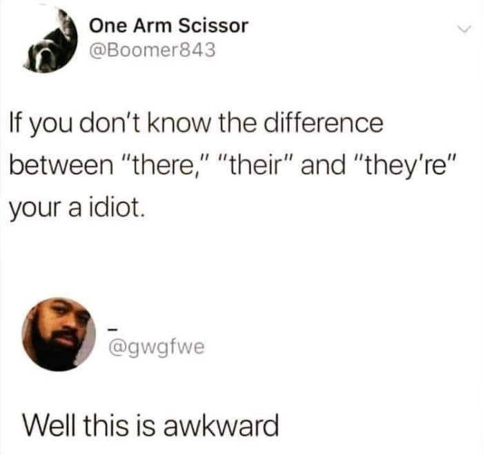 One Arm Scissor If you don't know the difference between