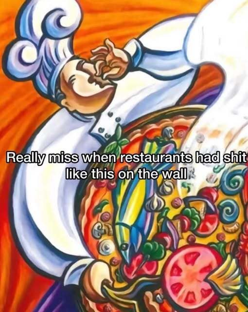 Really miss when restaurants had like this on the wall