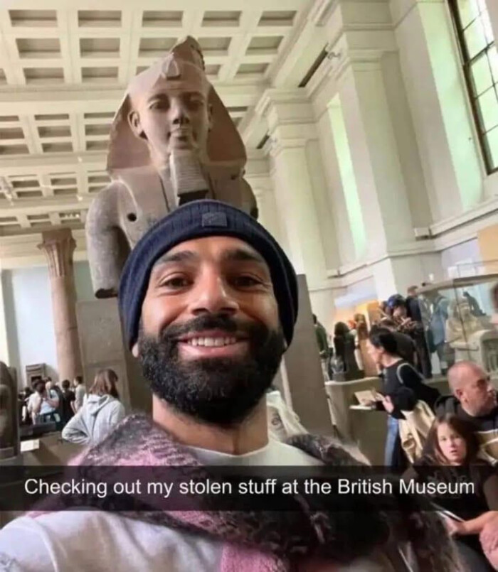 Checking out my stolen stuff at the British Museur