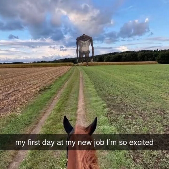 my first day at new job I'm so excited
