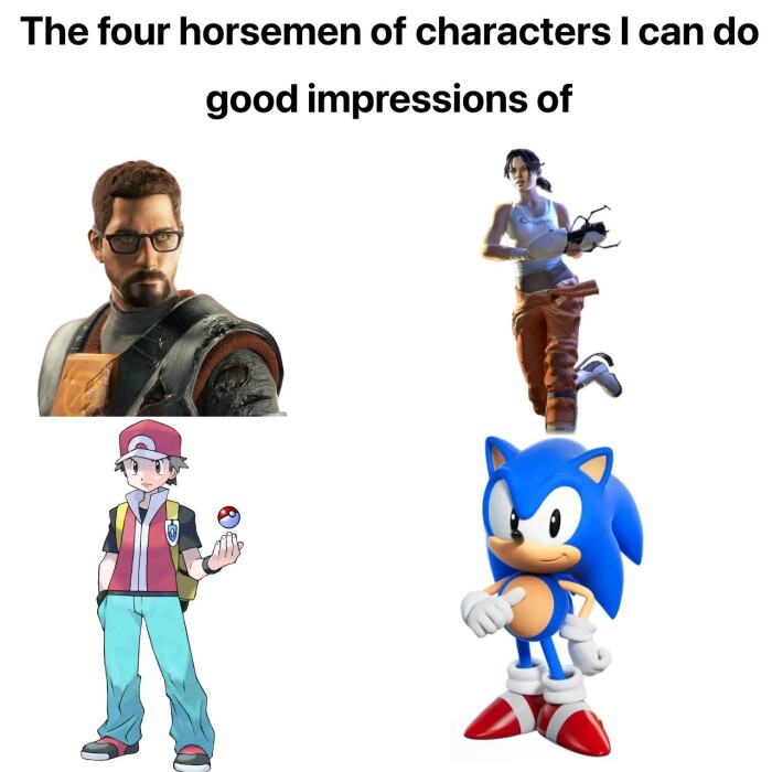 The four horsemen of characters I can do good