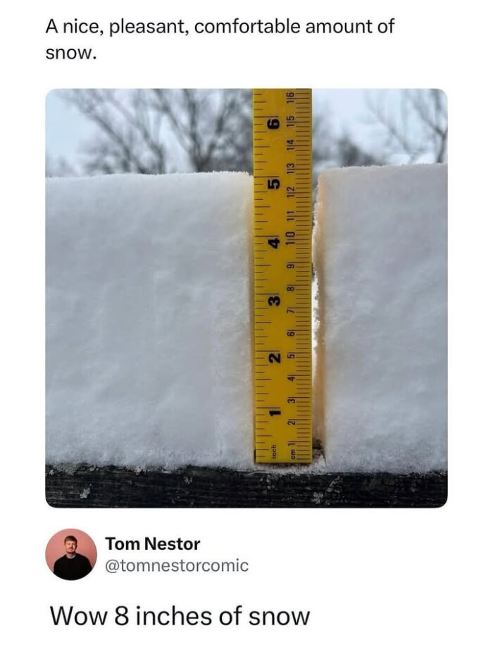 comfortable amount of snow.