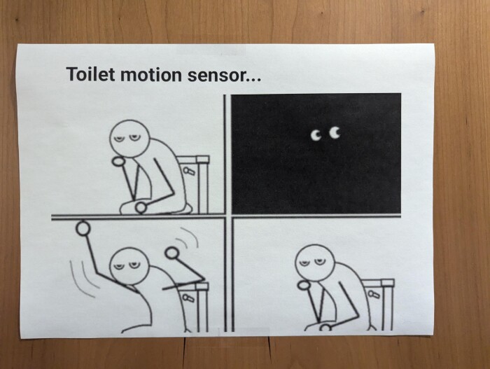 Toilet motion sensor.. c t