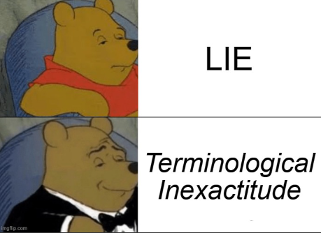 LIE Terminological Inexactitude