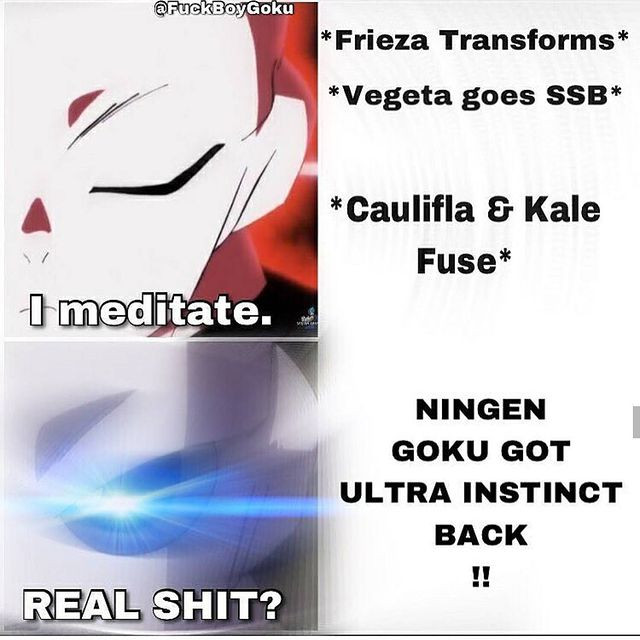 goes SSB* *Caulifla & Kale Fuse* I meditate. NINGEN GOKU GOT ULTRA INSTINCT BACK ! REAL ?