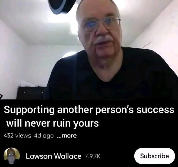 Supporting another person's success will never ruin yours
