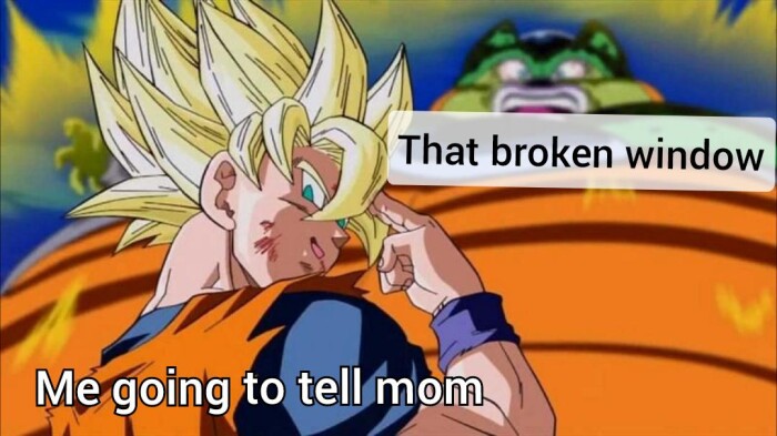 That broken window Me going to tell mom