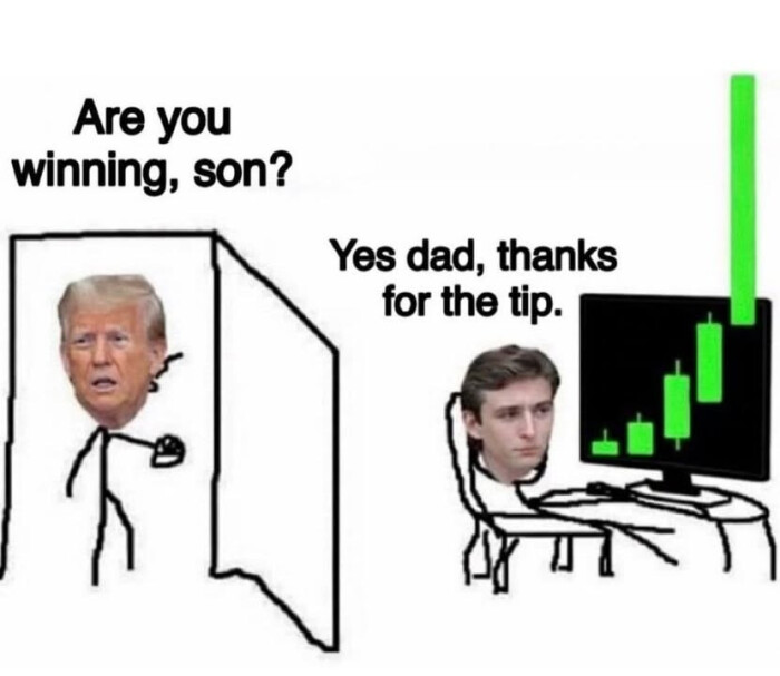 Are you winning, son? Yes dad, thanks for the tip.