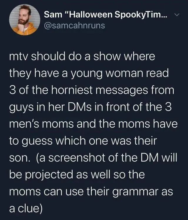 SpookyTim... mtv should do a show where they have young woman read