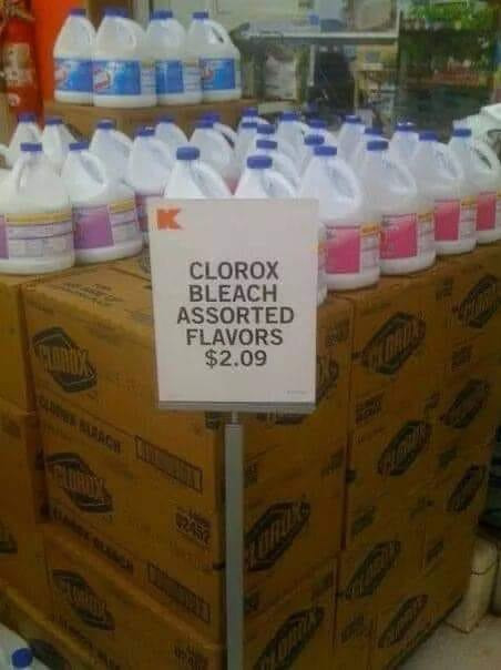 CLOROX BLEACH ASSORTED FLAVORS $2.09