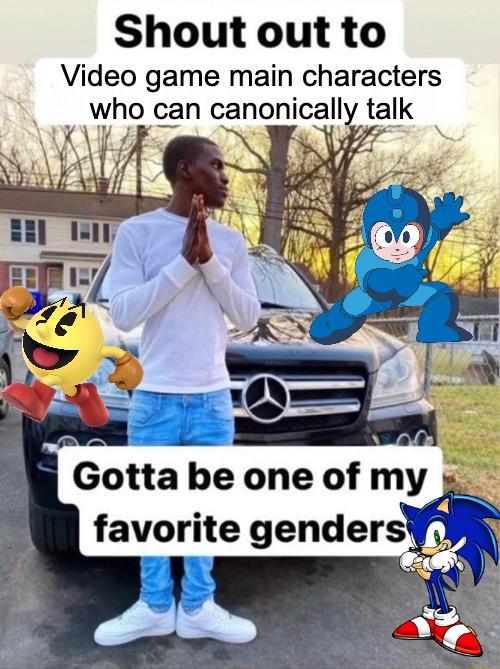 Shout out to Video game main characters who can canonically talk Gotta be one of my favorite genders