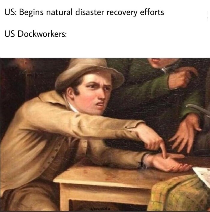 US: Begins natural disaster recovery efforts US Dockworkers: