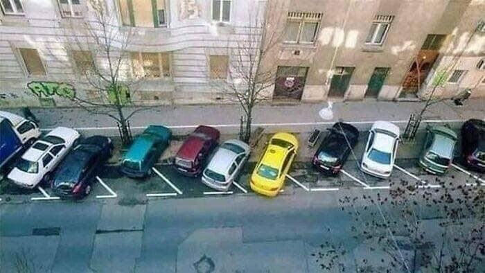 Share a picture of how creative—or chaotic—people can get when it comes to parking!