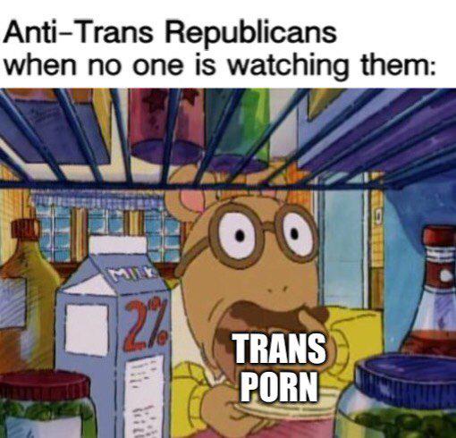 Anti-Trans Republicans when no one is watching them: TRANS
