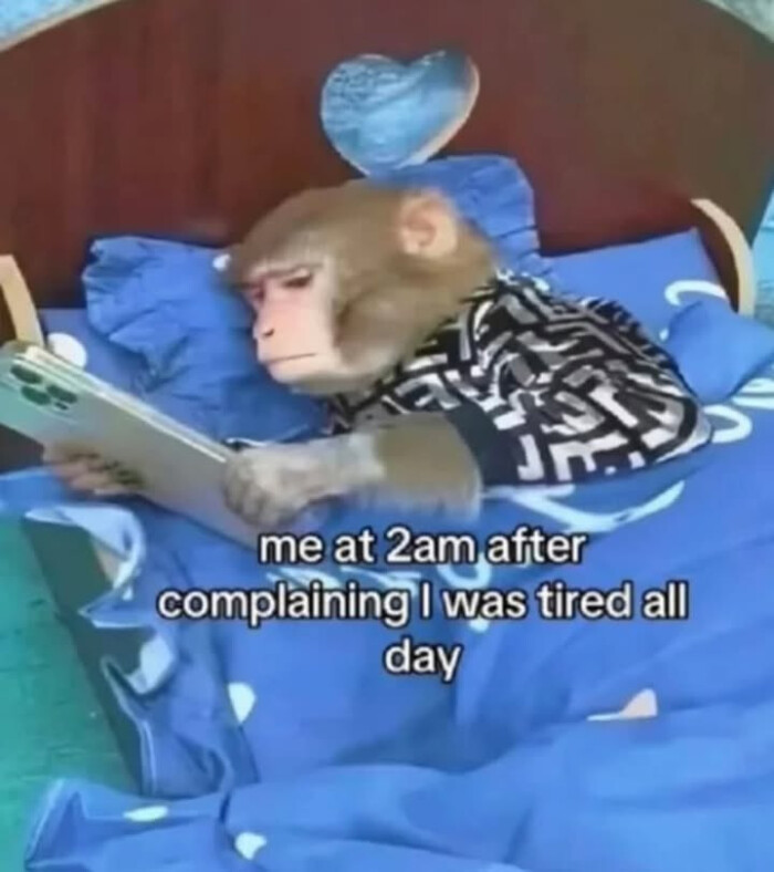 after complaining I was tired all day