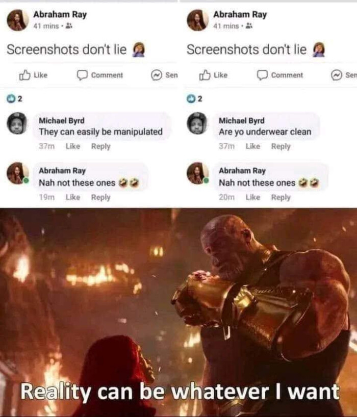 Screenshots don't lie