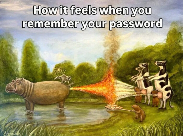 How it feels when you remember your password