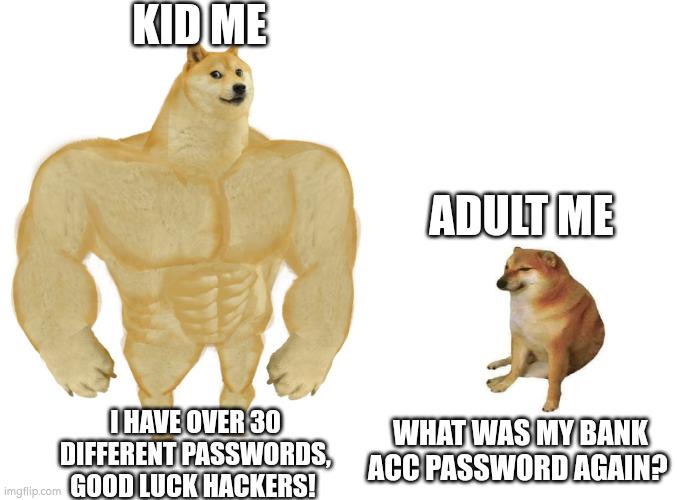 KIDME ADUITME OHAVE OVER 30 DIFFERENT PASSWORDS, imglip.com GOOD LUCK HACKERS! WHAT WAS MYBANK ACCPASSWORD AGAINP