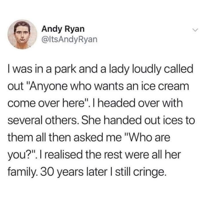 Andy Ryan I was in a park and lady loudly called out